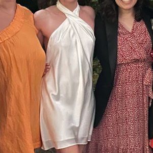 Show me your mumu Jasmine Halter Mini Dress White